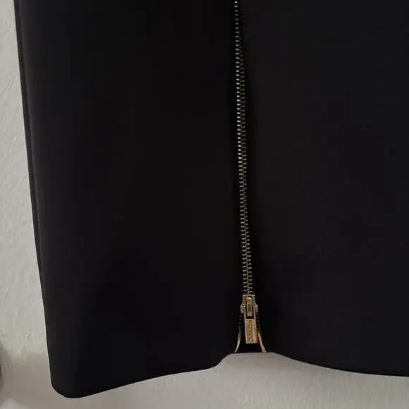 Calvin Klein Sleeveless Full Zip Back Sheath Dress Black White Size 10 Cocktail - Picture 7 of 11